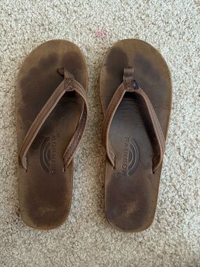 Women’s Rainbow Sandals Brown Leather